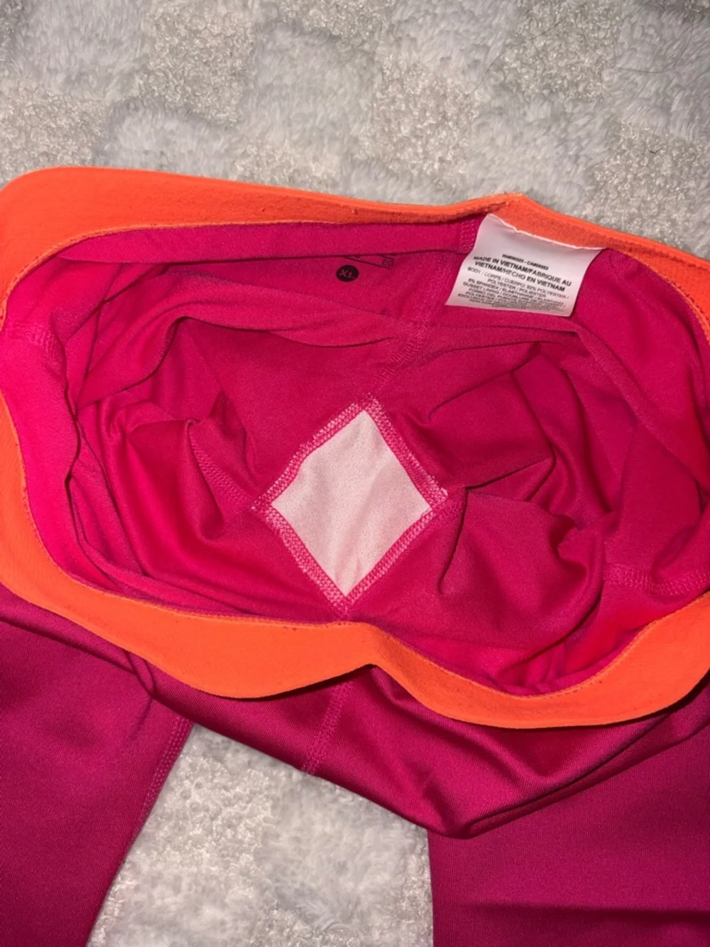 Girls Nike Pro Tight Fit Training Capris Pink + Orange • Big Girls XLarge